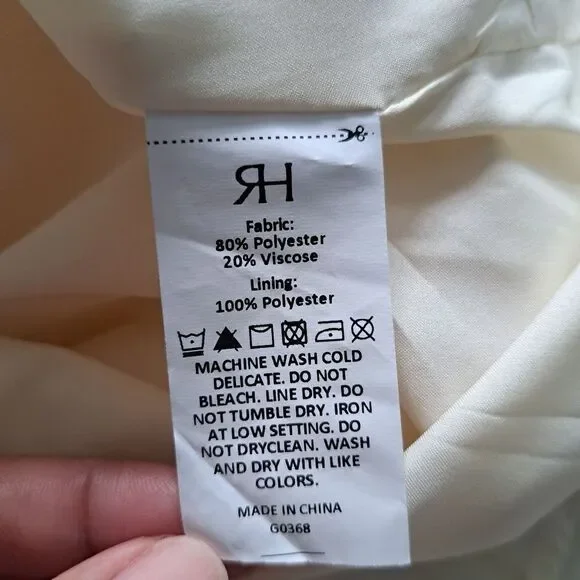 Rihoas Square Neck Criss Cross Back Sleeveless Midi Dress Light Yellow Small NWT - Picture 8 of 14